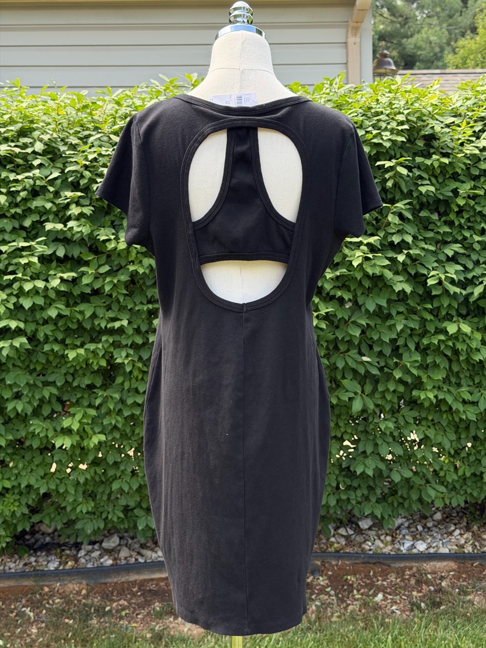 NEW Anthropologie T.La Layered Cutout Harness Black Dress Minimalist Capsule XL - Picture 5 of 13